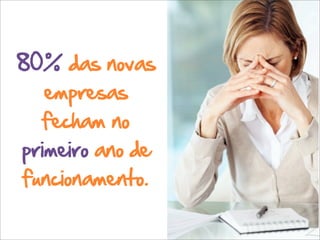 80% das novas
   empresas
   fecham no
primeiro ano de
funcionamento.

                  Z
 