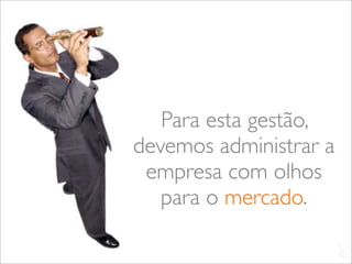 Para esta gestão,
devemos administrar a
 empresa com olhos
   para o mercado.

                        L
                        C
 