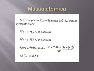 Unidade de massa atômicaA unidade de massa atômica (u) refere-se à massa do átomo baseada na comparação com um padrão, a massa do átomo de carbono 12.