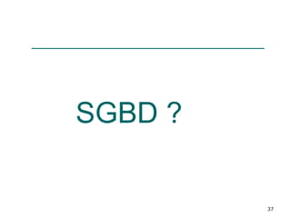 37
SGBD ?
 