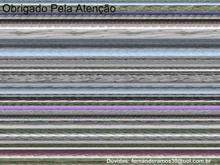 Obrigado Pela Atenção
Dúvidas: fernandoramos30@uol.com.br
 