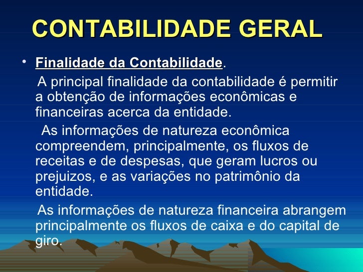 A contabilidade A contabilidade