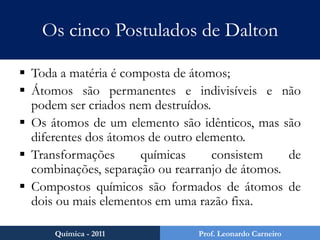 Exercício(PUC-RJ) Dentro de um frasco, estão bem misturados pó de ferro, areia e sal de cozinha, rodos finamente divididos. Considere as operações de: I – filtração; II – centrifugação; III – solubilização em água; IV – separação magnética; V – decantação. Indique a ordem de procedimentos que separará os três componentes desta mistura:(a) I, II, III(b) I, III, II(c) IV, III, I(d) IV, III, II(e) III, I, VQuímica - 2011Prof. Leonardo Carneiro