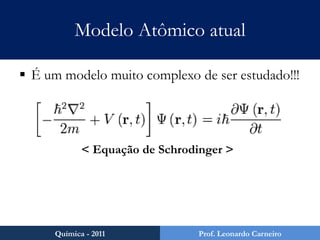 Compostos químicos são formados de átomos de dois ou mais elementos em uma razão fixa.Química - 2011Prof. Leonardo Carneiro
