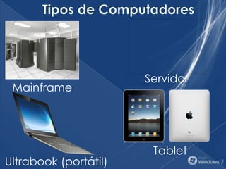 Mainframe
Servidor
Ultrabook (portátil)
Tablet
 
