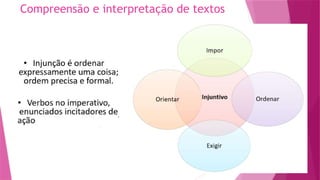 Compreensão e interpretação de textos
 