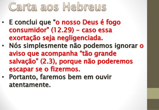 Aula 1 e 2 A mensagem de Hebreus