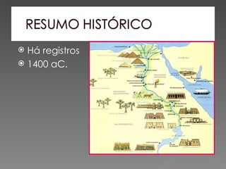  Há registros
 1400 aC.
 