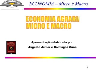 ECONOMIA – Micro e Macro
1
Apresentação elaborada por:
Augusto Junior e Domingos Cuna
 