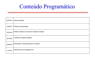 Conteúdo Programático

 