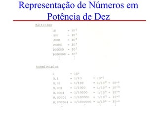 Representação de Números em
Potência de Dez

 