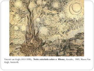 Vincent van Gogh (1853-1890), Noite estrelada sobre o Rhone, desenho, 1889, Museu Van 
Gogh, Amsterdã. 
 