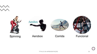 Spinning Aerobox Corrida Funcional
TÍTULO DA APRESENTAÇÃO 22
 