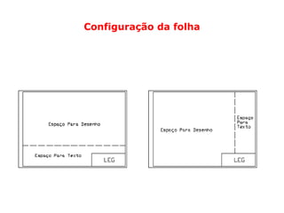 Configuração da folha
 