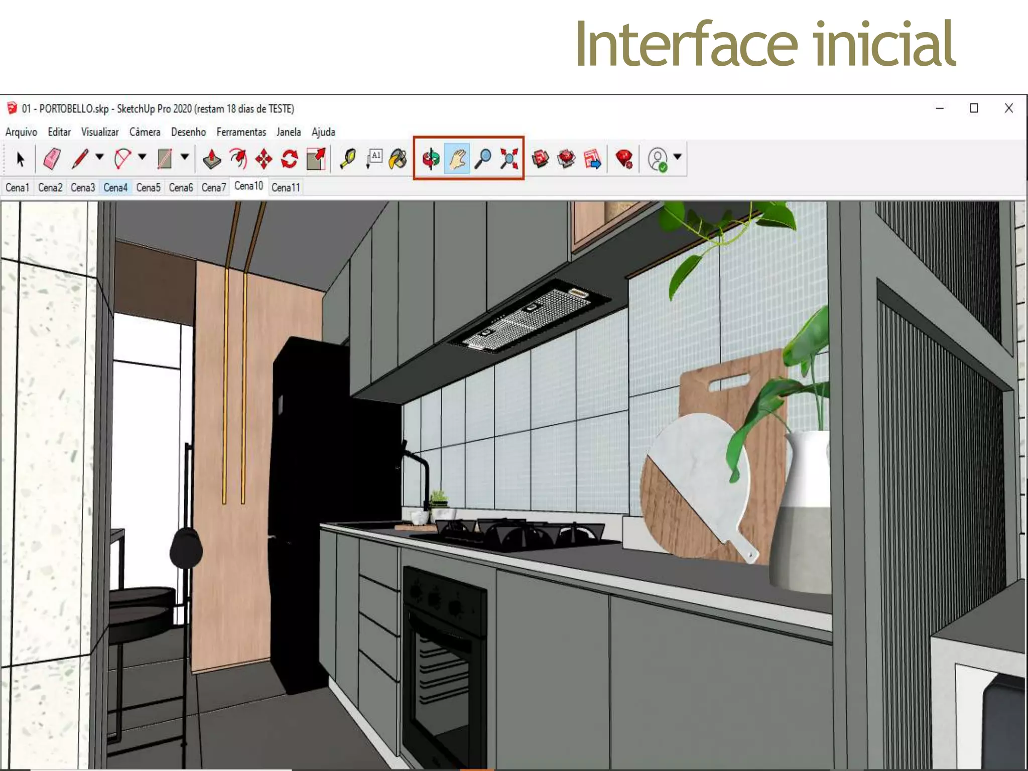 Interface inicial
 