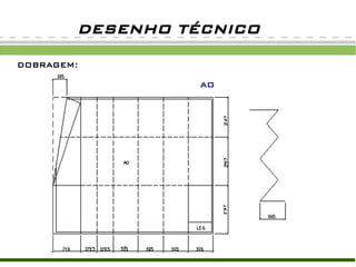 DESENHO TÉCNICO
DOBRAGEM:DOBRAGEM:
AO
 