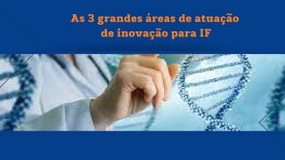 As 3 grandes áreas de atuação
de inovação para IF
 