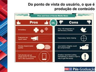 Do ponto de vista do usuário, o que é
              produção de conteúdo
 