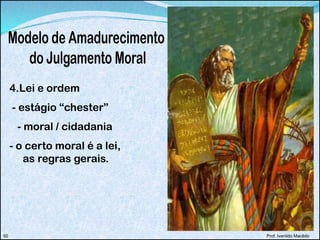 Prof. Ivanildo Macêdo
4.Lei e ordem
- estágio “chester”
- moral / cidadania
- o certo moral é a lei,
as regras gerais.
50
 