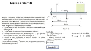 Exercício resolvido
23
p = m . g = 2,3 . 10 = 23N
P = m . g = 10 . 10 = 100N
 