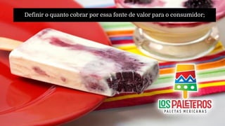 Definir o quanto cobrar por essa fonte de valor para o consumidor;
 