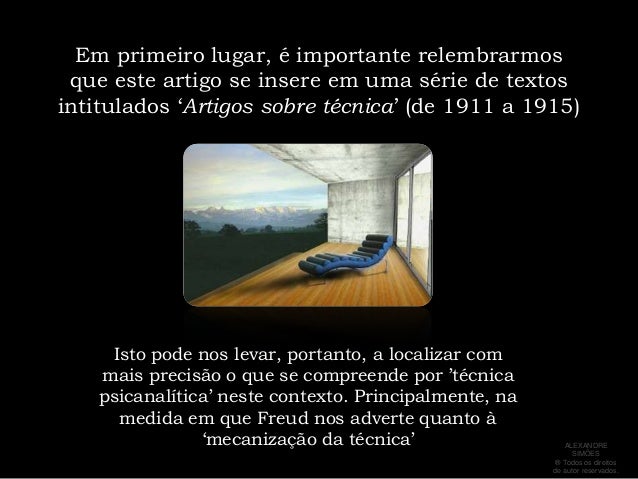 Psicanálise II - Aula 1: O Início do Tratamento
