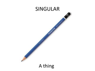 SINGULAR A thing