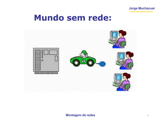 Montagem de redes
Jorge Muchacuar
Mundo sem rede:
4
 