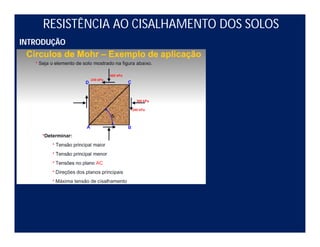 RESISTÊNCIA AO CISALHAMENTO DOS SOLOS
INTRODUÇÃO
 