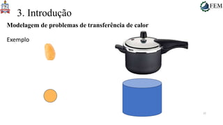 22
3. Introdução
Modelagem de problemas de transferência de calor
Exemplo
 