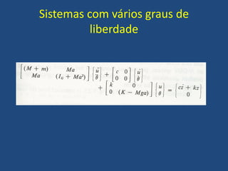 Sistemas com vários graus de
liberdade
 