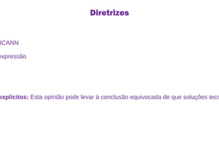 Governança,  gobierno, gouvernment , governo. =  muitas delegações na CMSI vincularam GI com setor publico, e centraram suas deliberações na necessidade de intervenção governamental. 