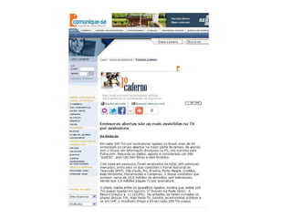 Liberalização deste segmento do mercado das telecomunicações 