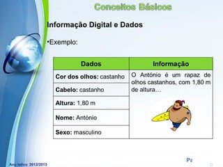 Informação Digital e Dados

•Exemplo:




            Powerpoint Templates
                                   Page 16
 