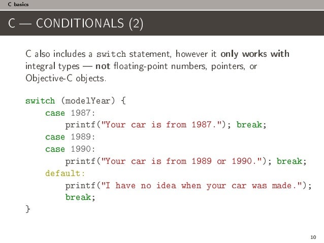 C basics