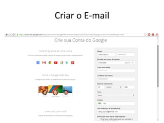 Criar o E-mail  