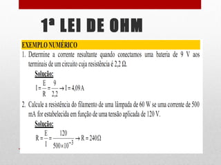 1ª LEI DE OHM
16
 