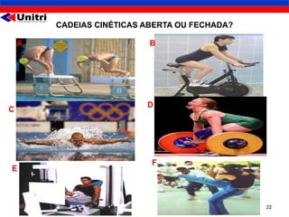 CADEIAS CINÉTICAS ABERTA OU FECHADA?

    A                      B




                          D
C




                           F
E



                                               22
 