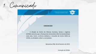 9. Comunicado
 