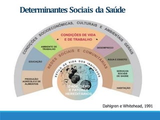 Determinantes Sociais da Saúde
Dahlgren e Whitehead, 1991
 