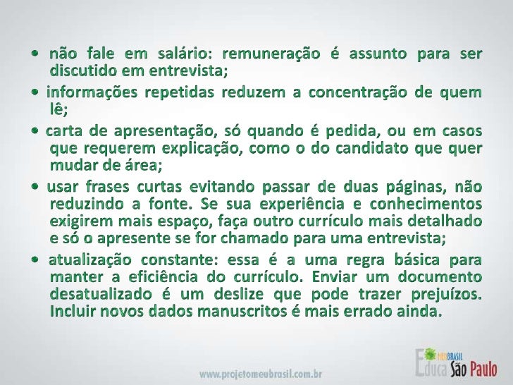 Aula 2 - Curso Grátis Online de Currículo - Projeto Educa 