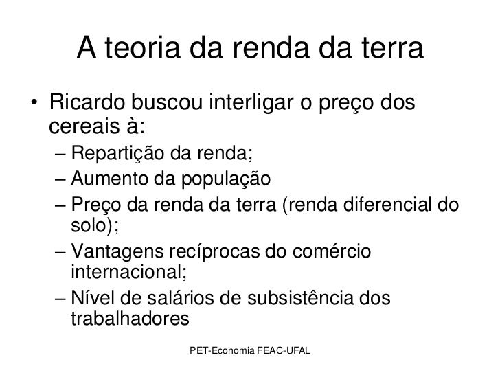 Aula 38 david ricardo principais pontos teóricos