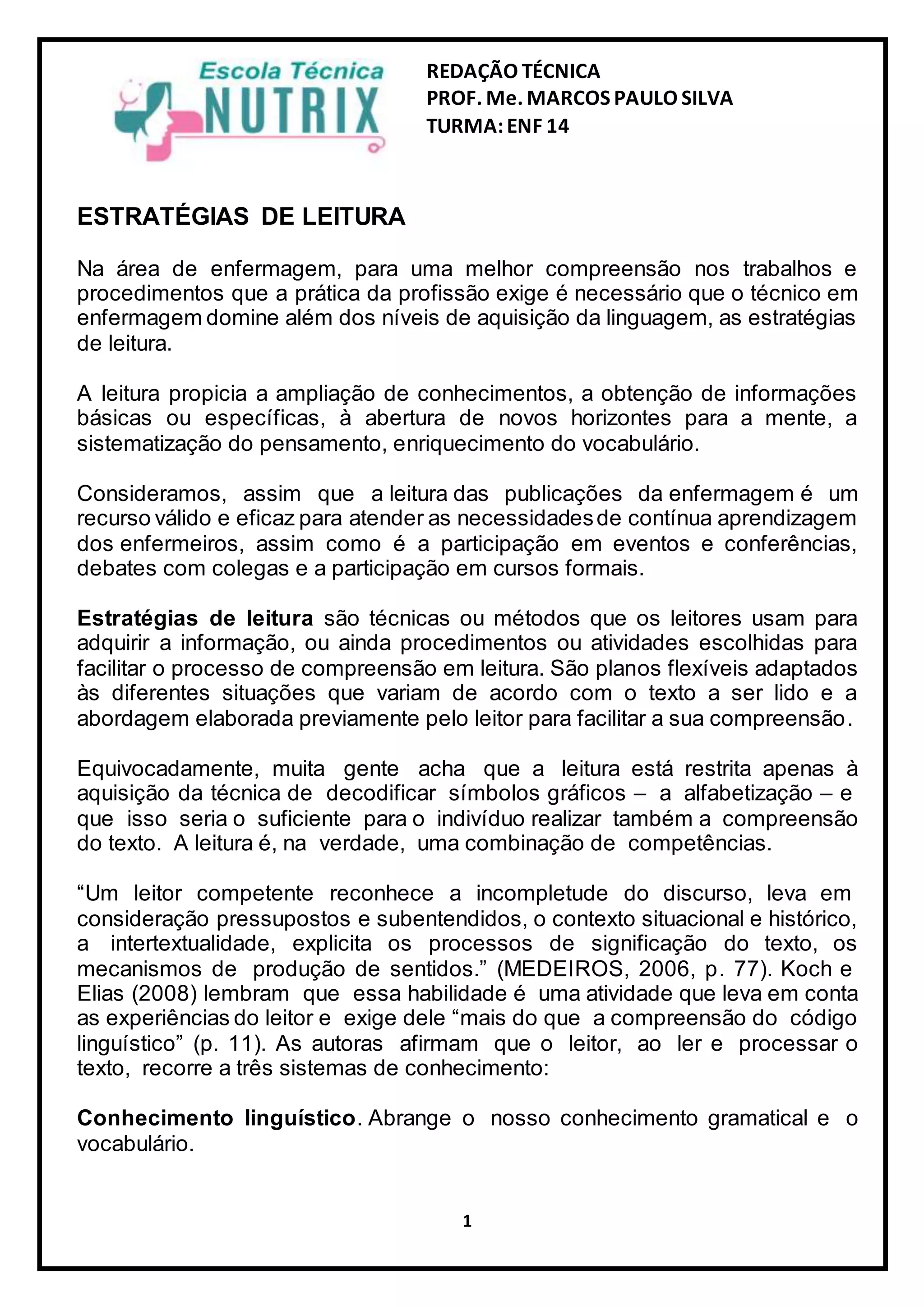 Estratégias de Leitura | PDF