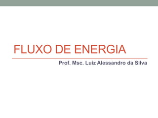 FLUXO DE ENERGIA
Prof. Msc. Luiz Alessandro da Silva
 