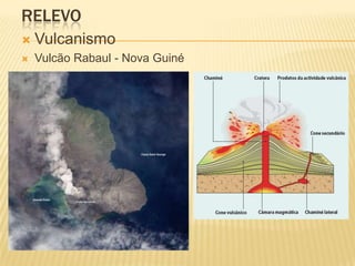 RELEVO
   Vulcanismo
   Vulcão Rabaul - Nova Guiné
 