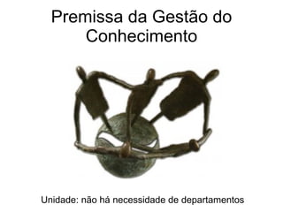 Premissa da Gestão do Conhecimento Unidade: não há necessidade de departamentos 