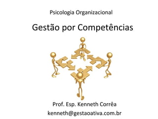 Psicologia Organizacional
Prof. Esp. Kenneth Corrêa
kenneth@gestaoativa.com.br
Gestão por Competências
 