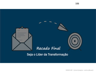 ©2020 USP – Carina Campese – carina.c@usp.br
Recado Final
Seja o Líder da Transformação
106
 