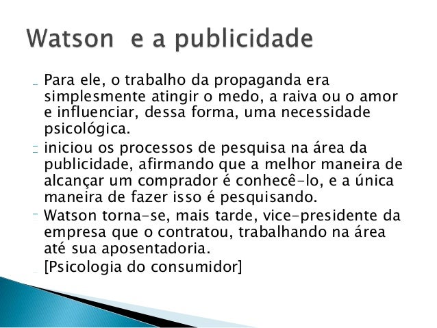 Aula 2 O Behaviorismo - uma proposta de estudo do