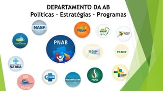 DEPARTAMENTO DA AB
Políticas – Estratégias - Programas
UBS
Fluvial
 